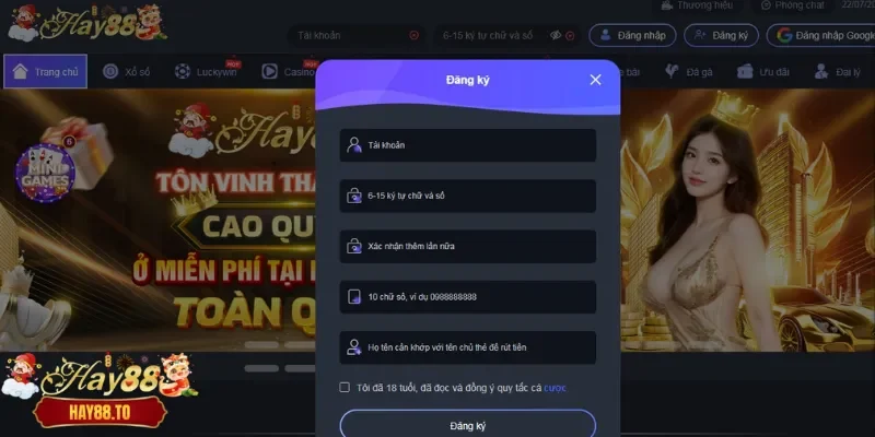Tạo ID Hay88 vào chơi casino
